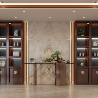 新中式二楼过道