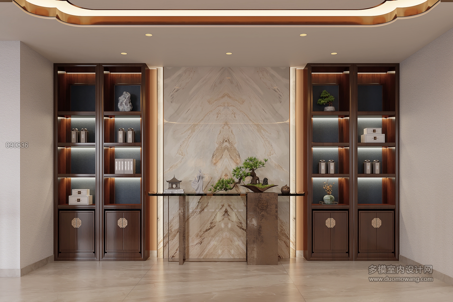 新中式二楼过道