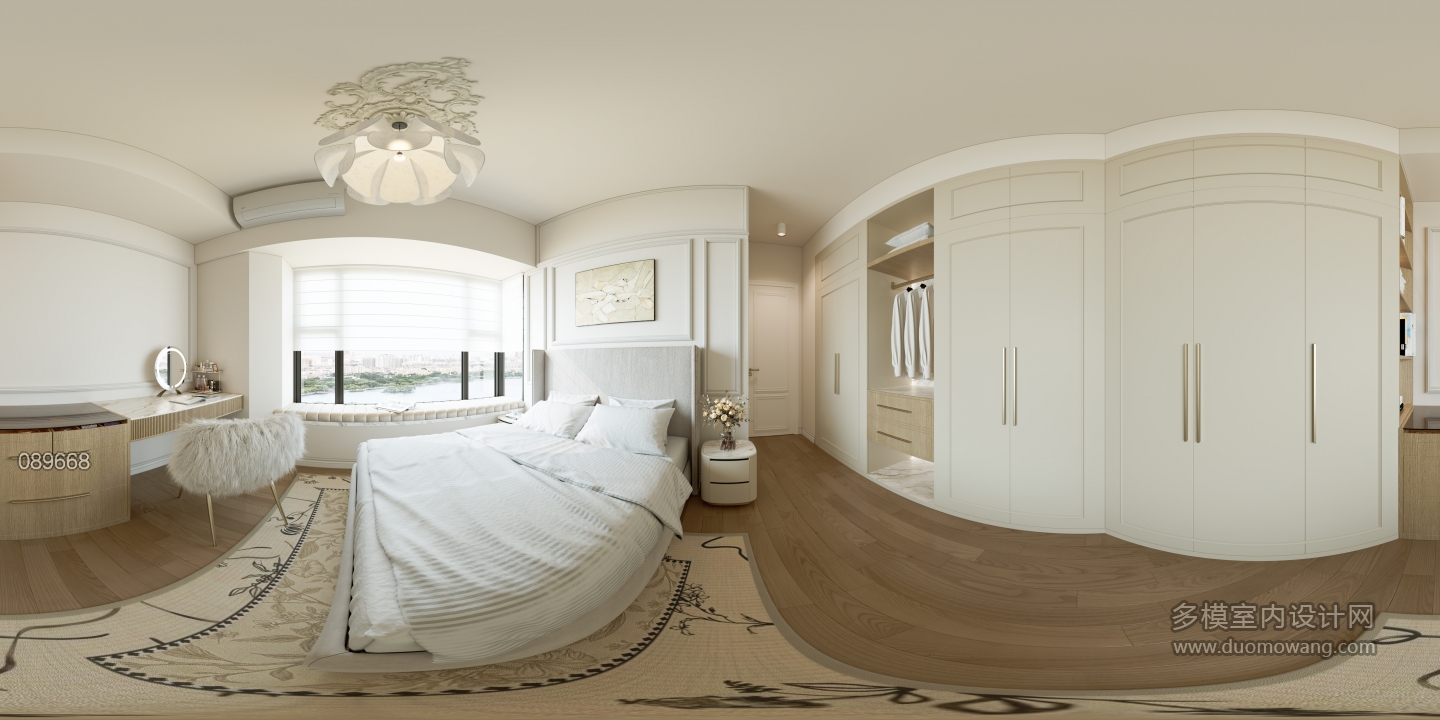 现代主人房全景1