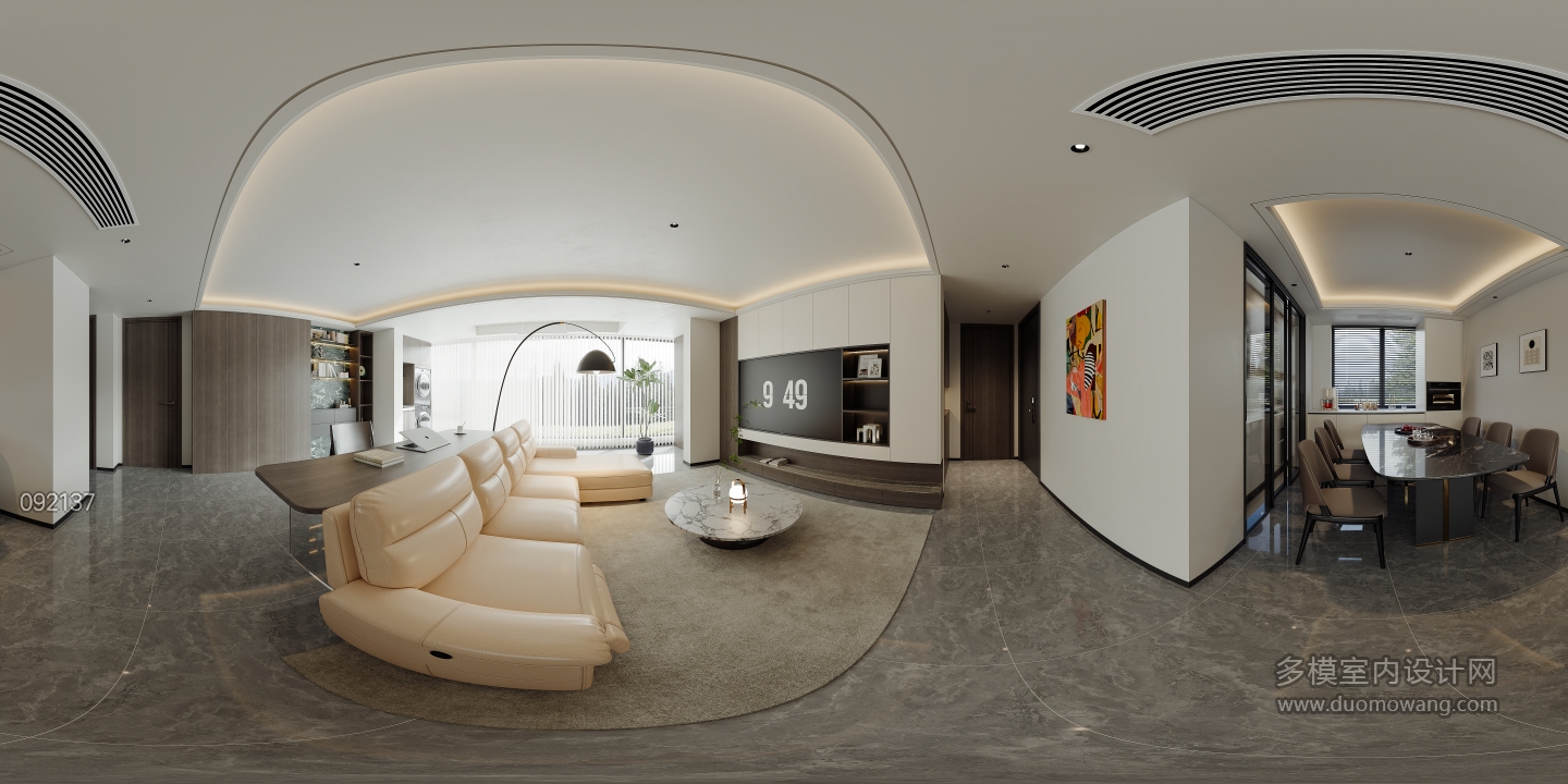 现代客餐厅全景