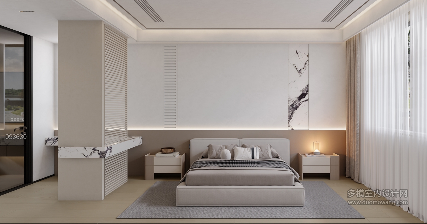 现代二楼主卧静态