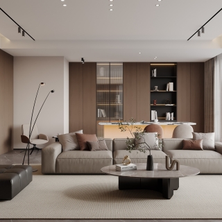 现代一层客厅特写A