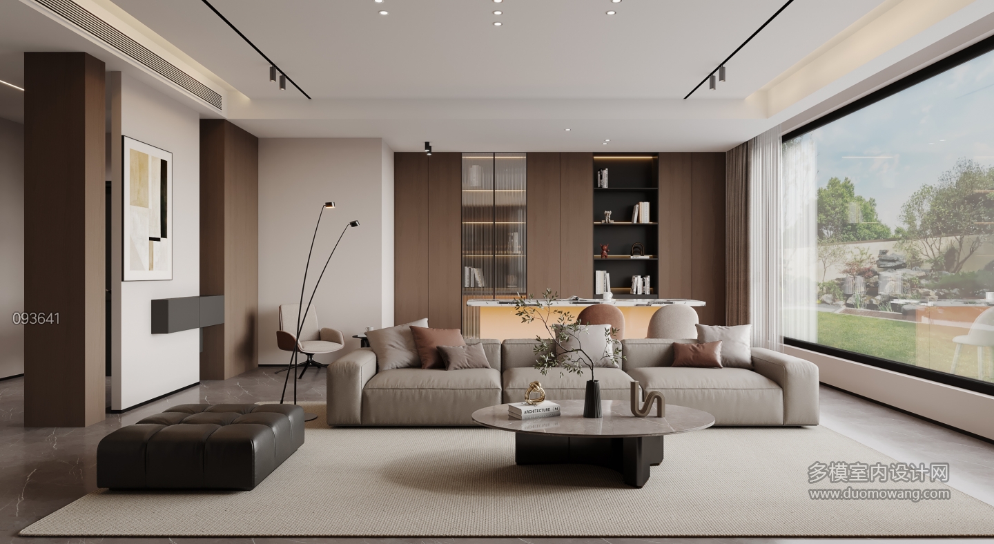 现代一层客厅特写A