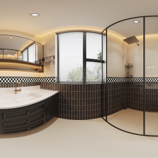 法式二楼客卫全景