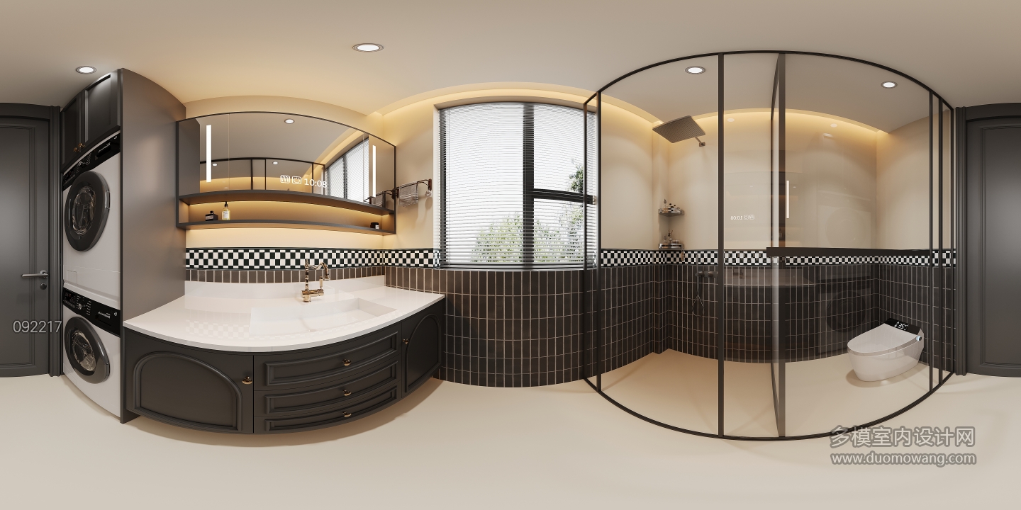 法式二楼客卫全景