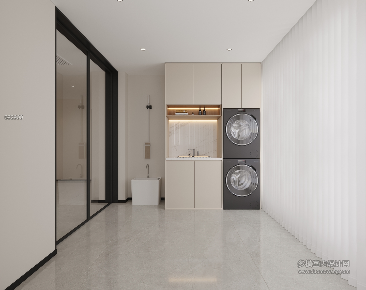 现代一楼生活阳台