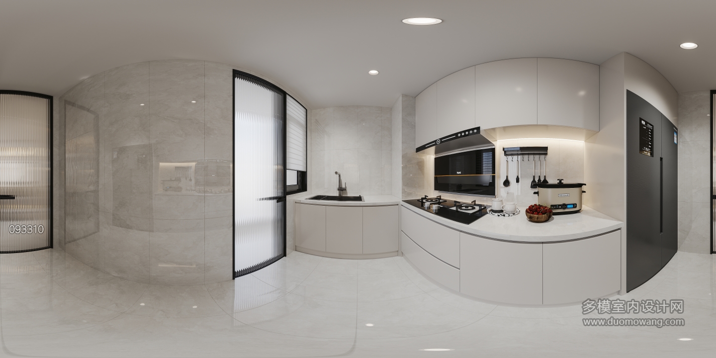 现代厨房全景