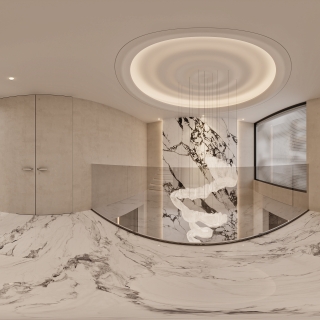 现代二层挑空全景