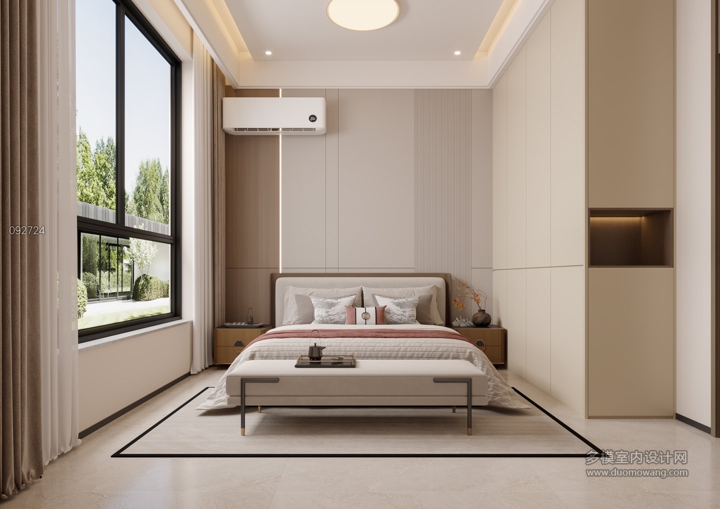 新中式二楼卧室