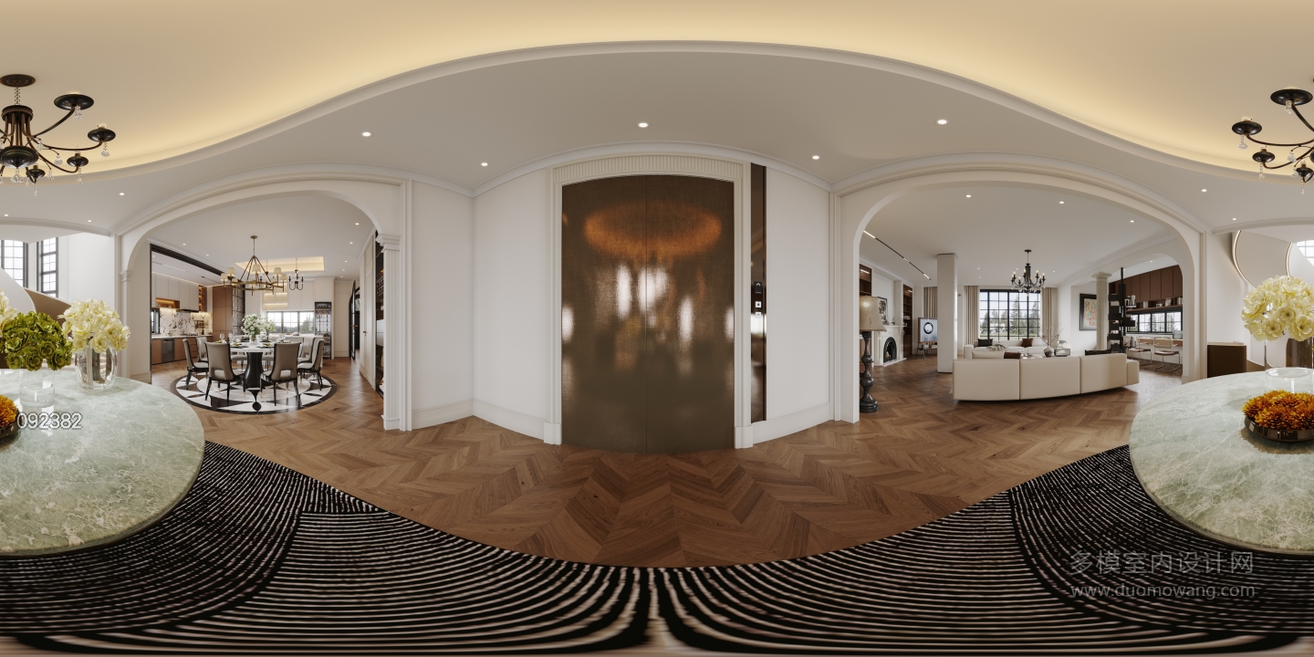 法式-一层大厅全景