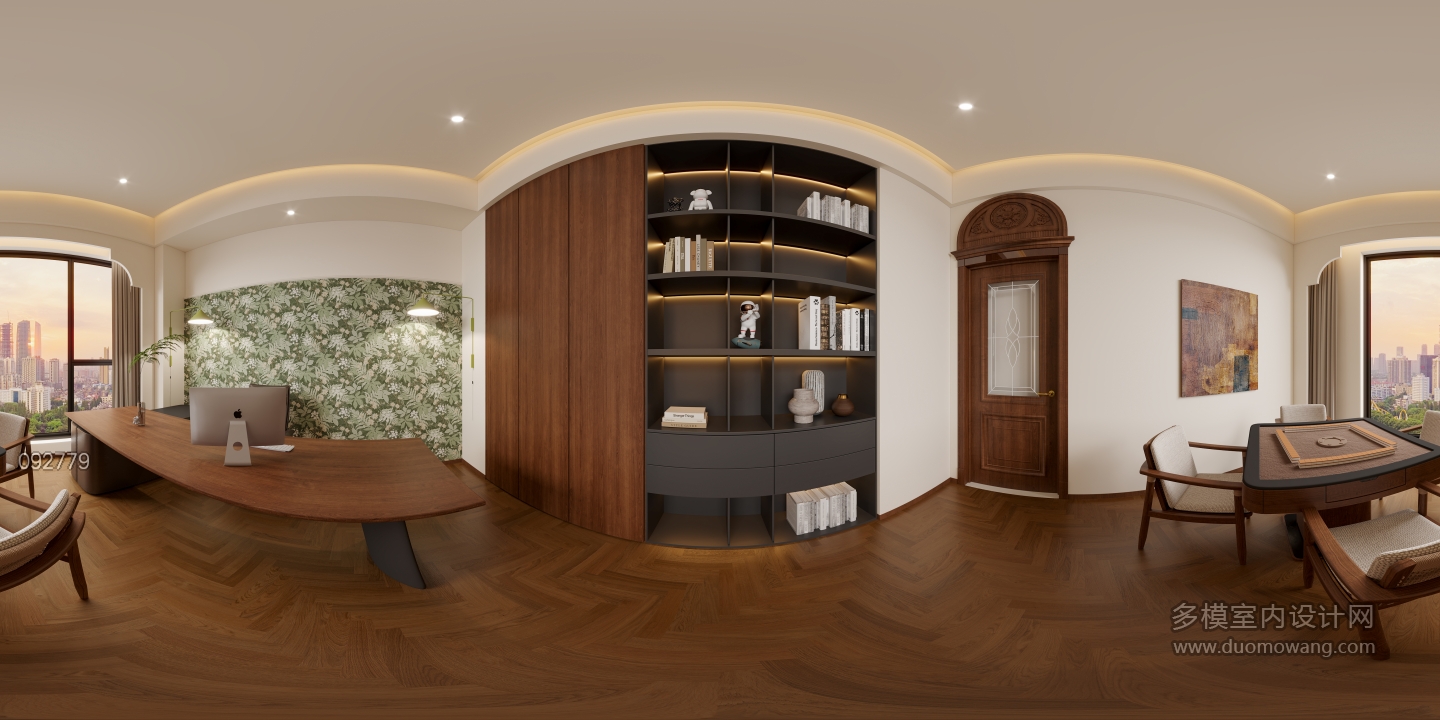 复古办公室全景