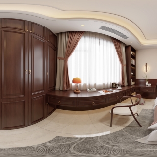 新中式二楼女孩房360