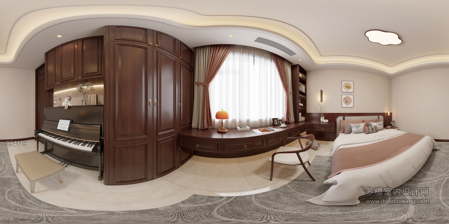 新中式二楼女孩房360