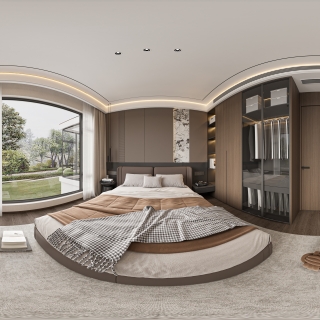 现代一楼卧室四 360