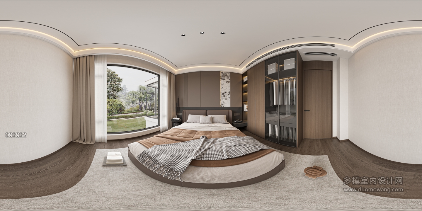 现代一楼卧室四 360