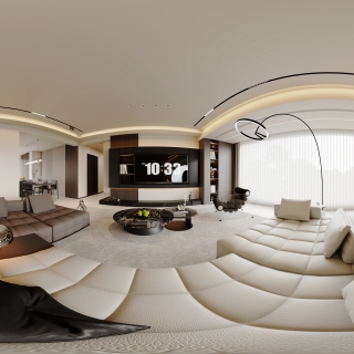 金座长岛孙总_全景客厅