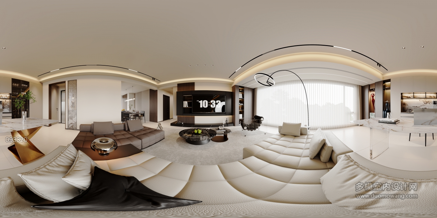 金座长岛孙总_全景客厅