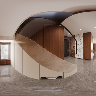 现代3层楼梯间全景