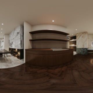 现代展厅全景三