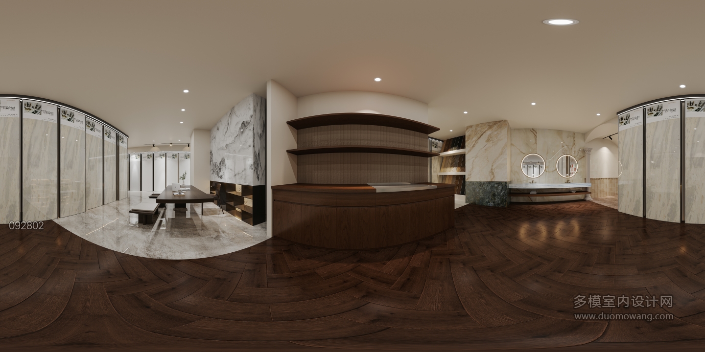 现代展厅全景三