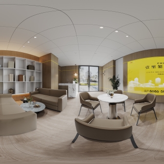 现代售楼处展厅全景