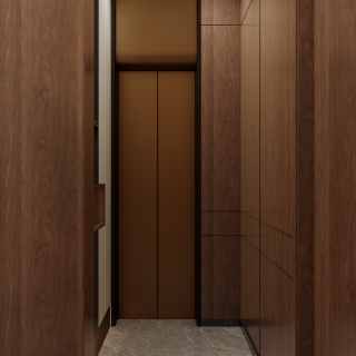 现代四层电梯特写