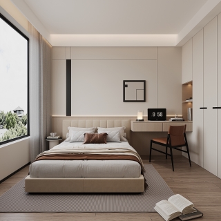 现代二楼卧室3单张