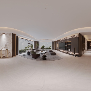 意式轻奢客餐厅全景