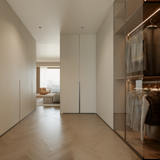 现代轻奢衣帽间单张