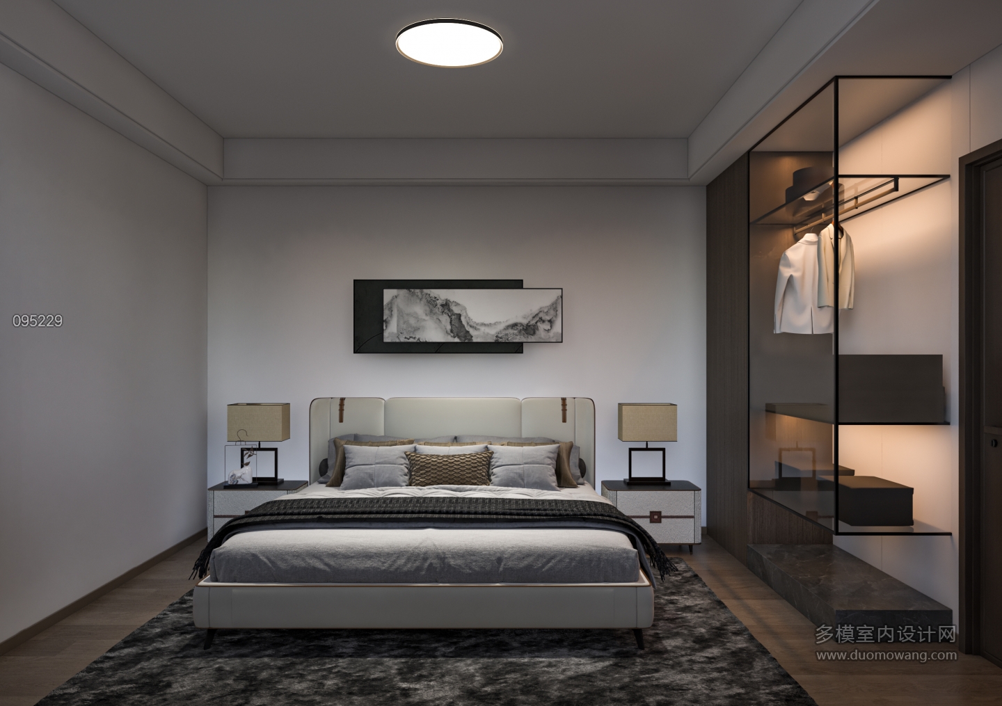 现代别墅二楼卧室3单张