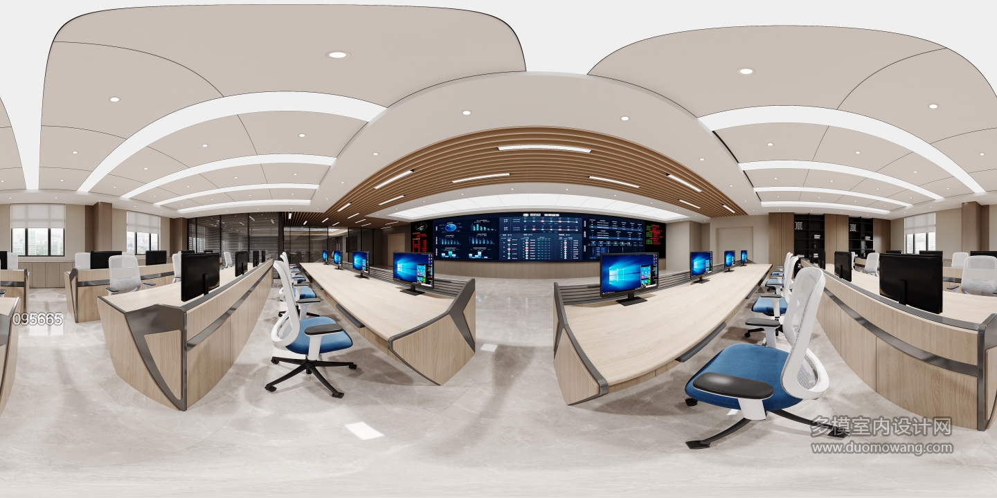 现代大办公室全景