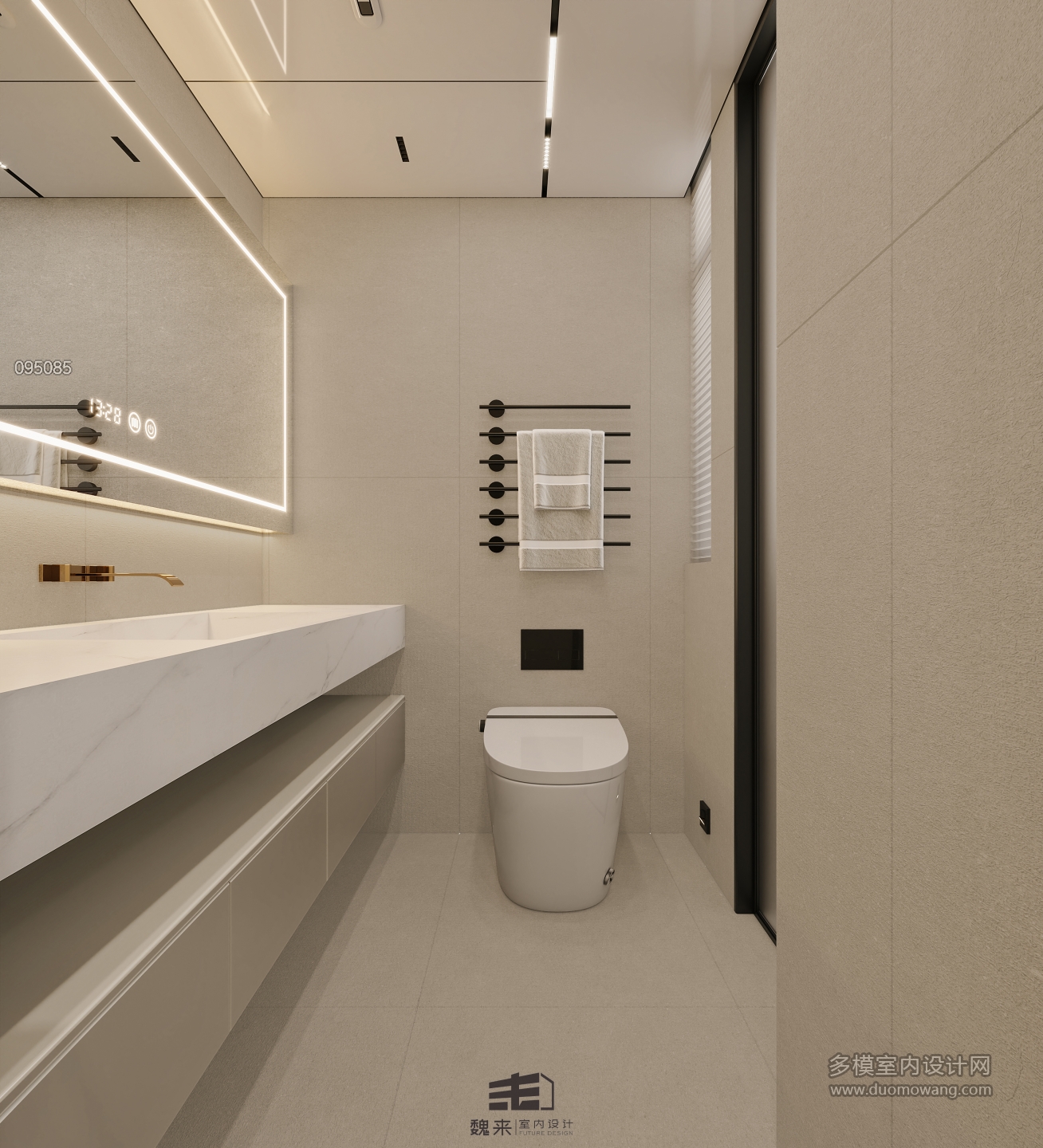 二层次卧卫生间特写