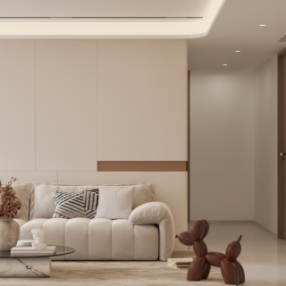 奶油风客餐厅单张