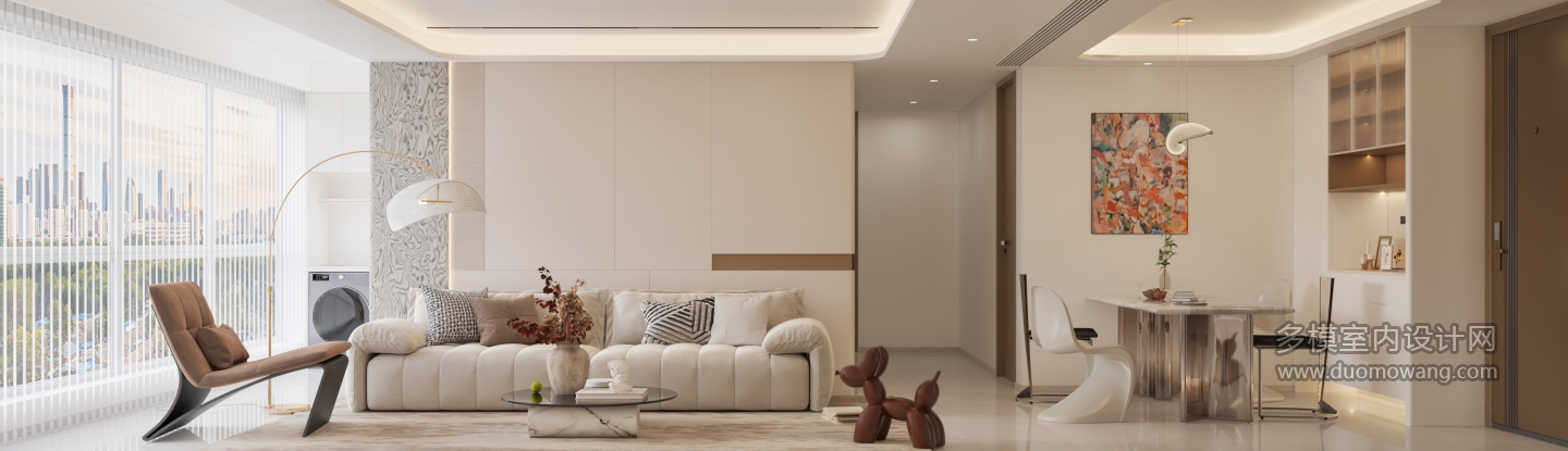 奶油风客餐厅单张