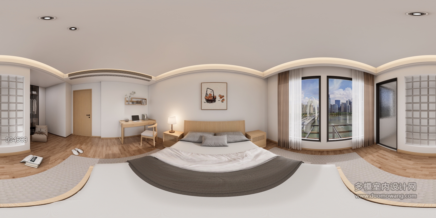 现代原木2楼主卧