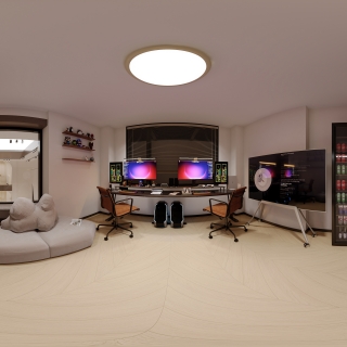 奶油风 -1电竞房全景