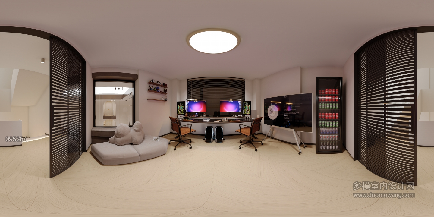 奶油风 -1电竞房全景