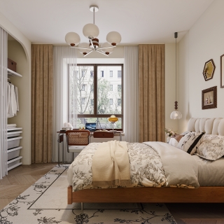 中古奶油次卧特写