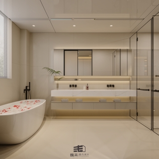 二层宋代中式卫生间特写