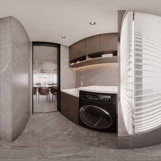 现代意式晾衣房全景