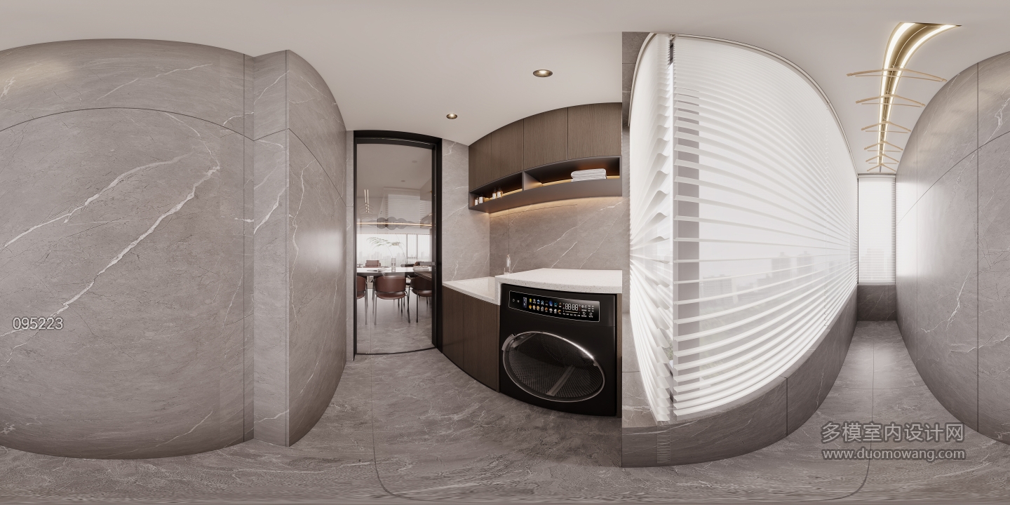 现代意式晾衣房全景