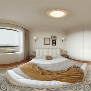 法式 中古风 主卧 全景