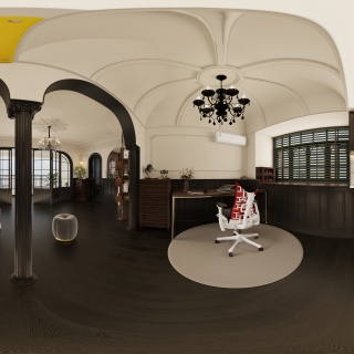 法式复古餐厅-全景