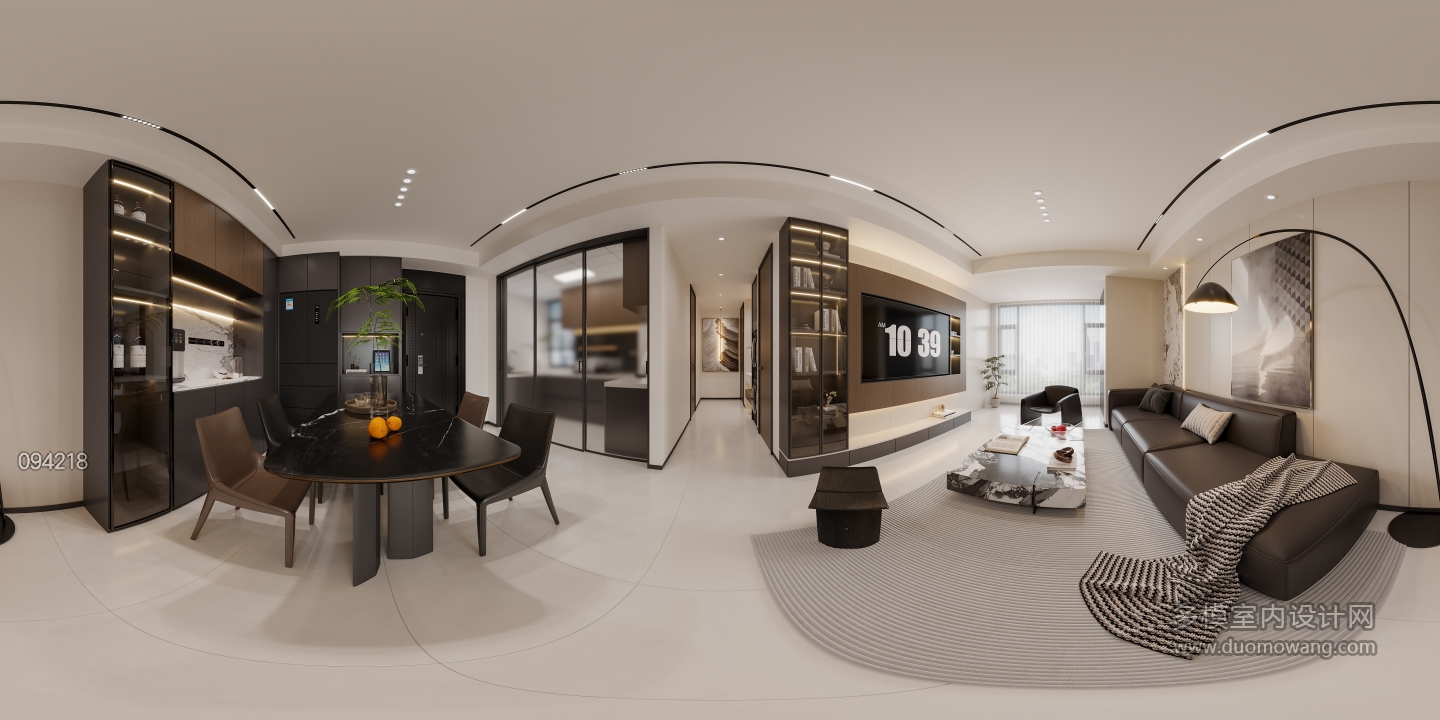 现代客餐厅全景