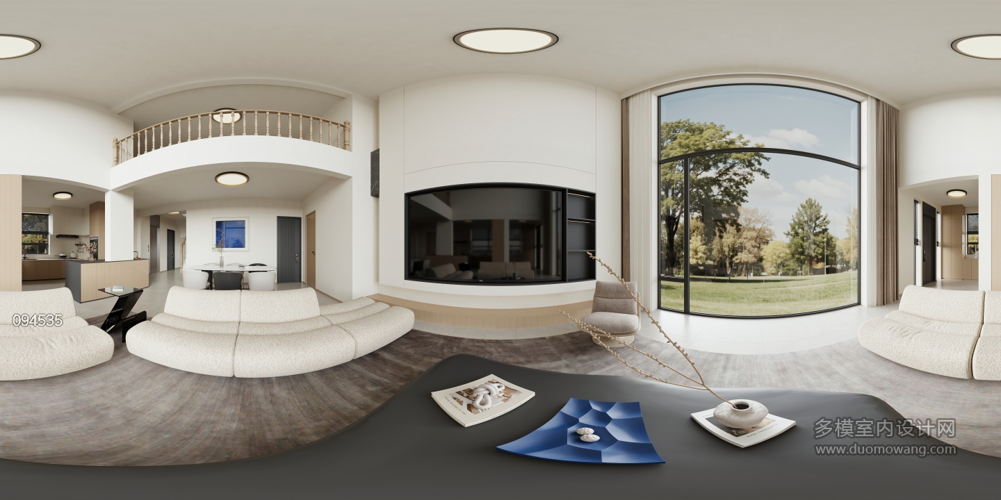 现代 客餐厅 全景 新