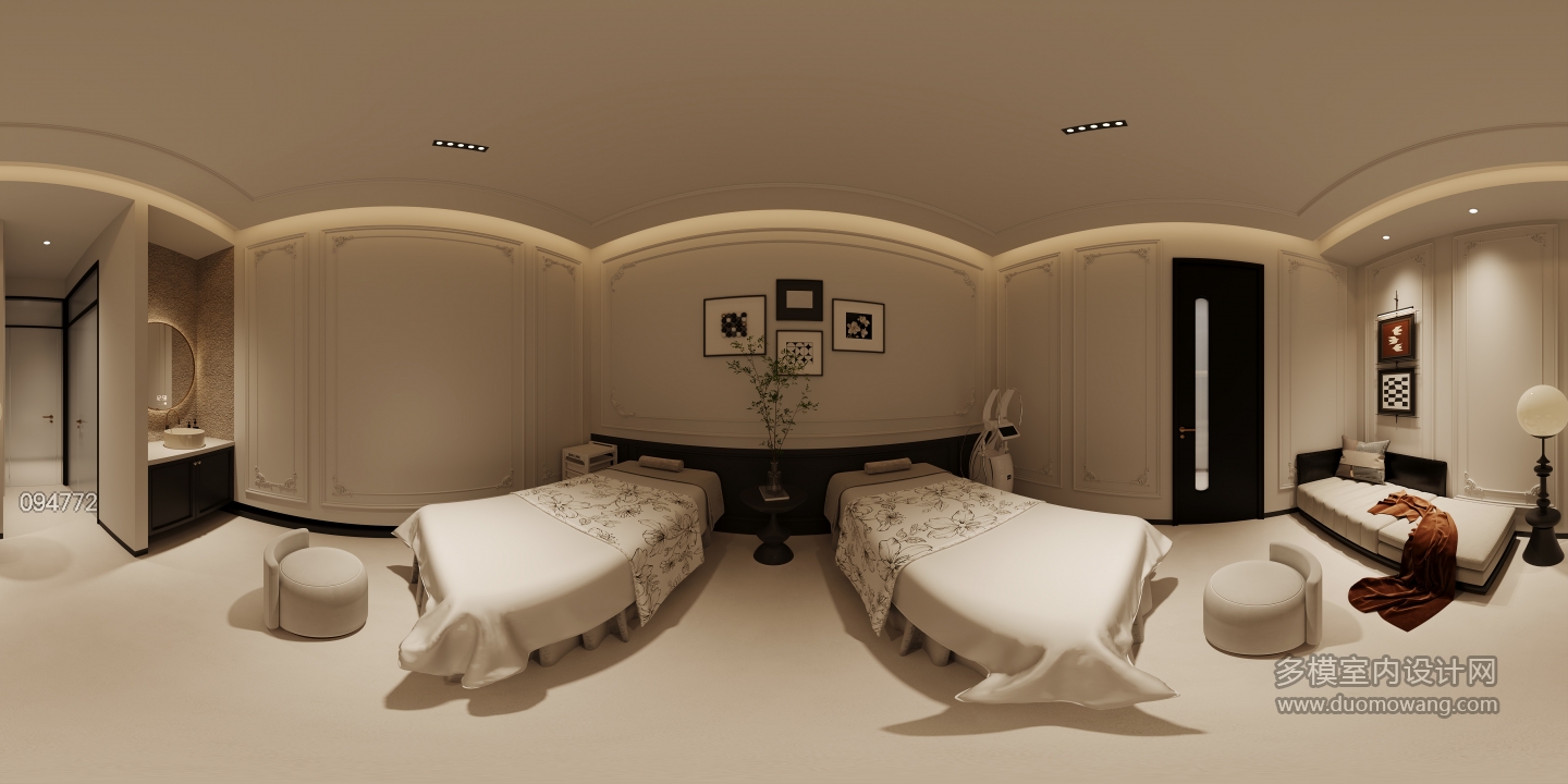 法式vip包厢全景