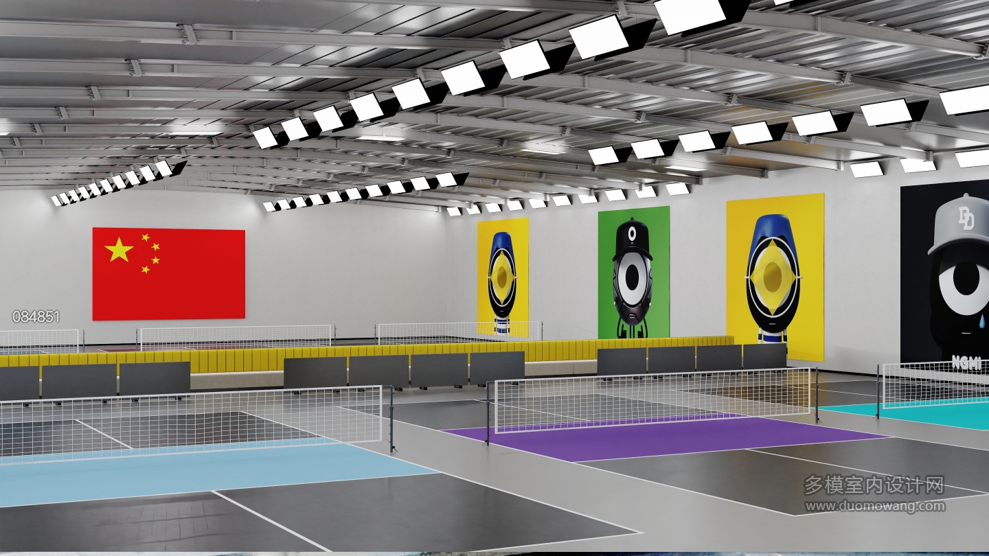 现代风格-匹克球场1（单张）