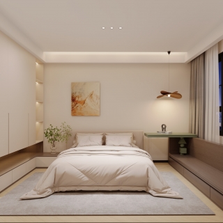 奶油风 次卧静态