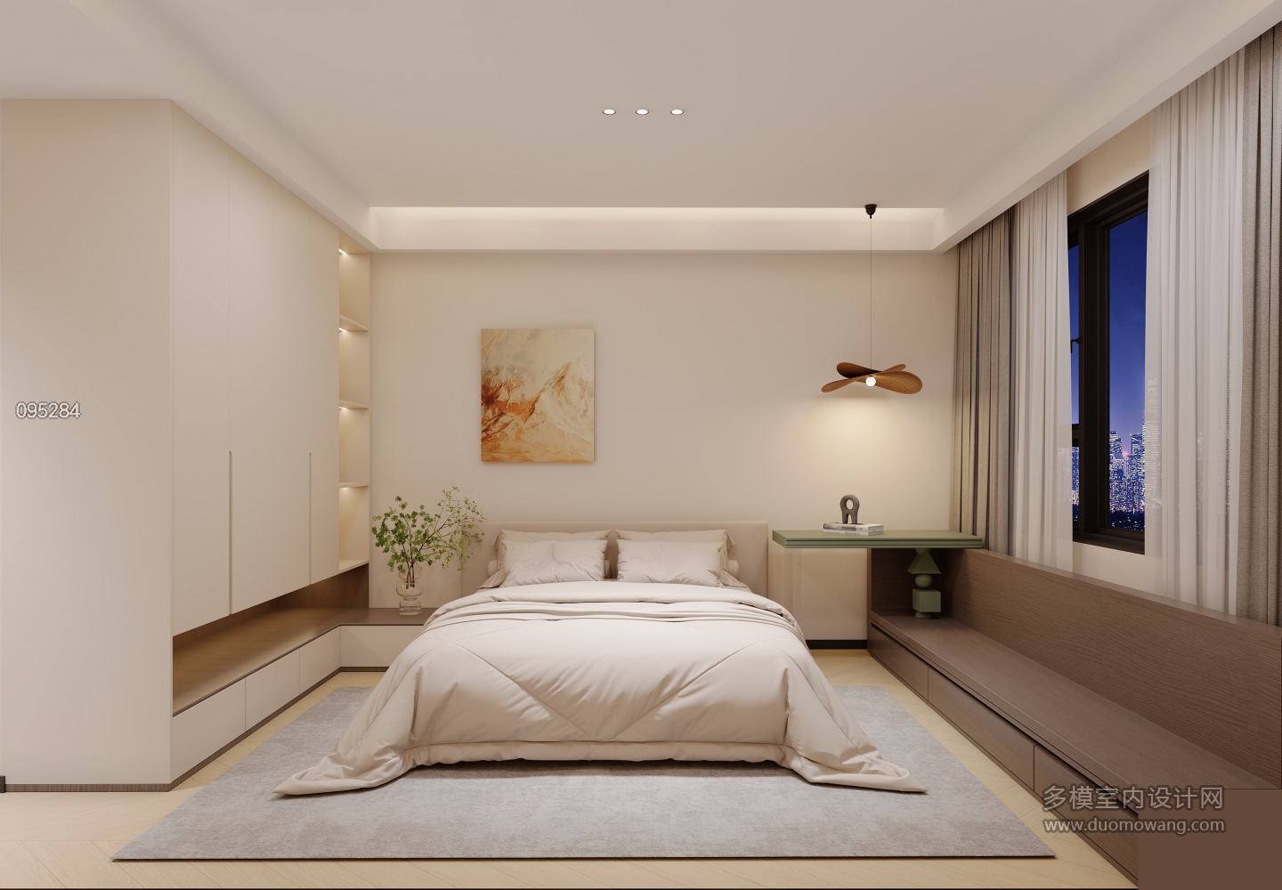 奶油风 次卧静态