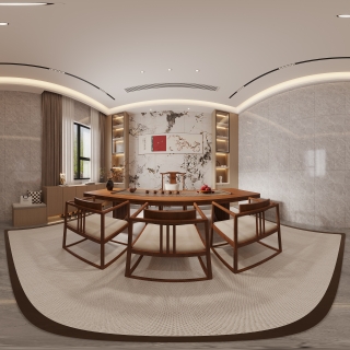 现代一楼客厅全景